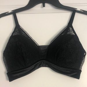 Black bralette with lace detail